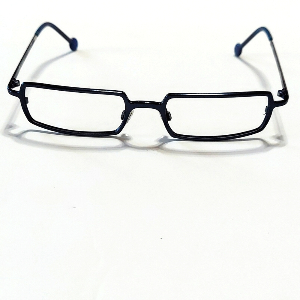 Titanium Rectangular Blue Frame L.A. Eyeworks Uni… - image 1
